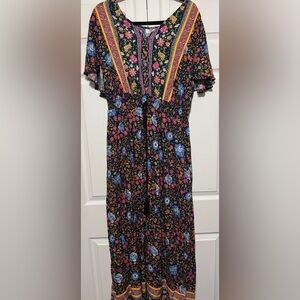 Pinup Fashion Women’s Floral Multicolor Maxi Dress. Sz 20